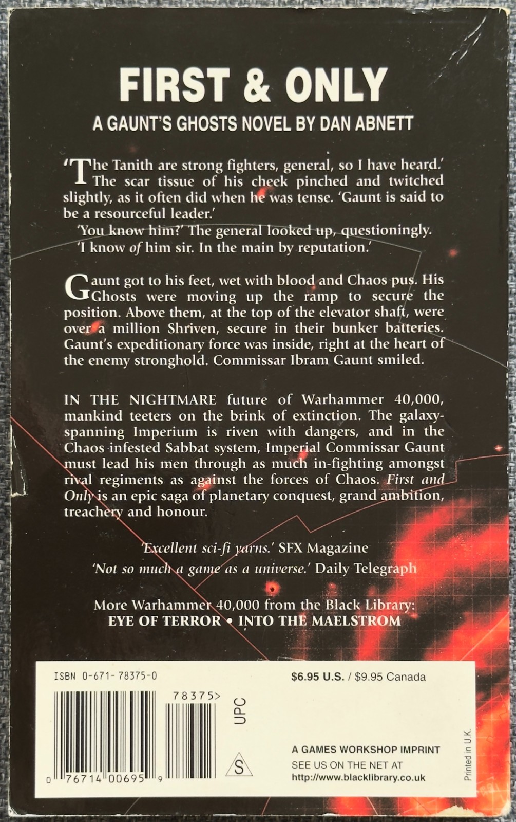 First & Only: A Guant&rsquo;s Ghost Novel, First US Edition, 2000 Games Workshop