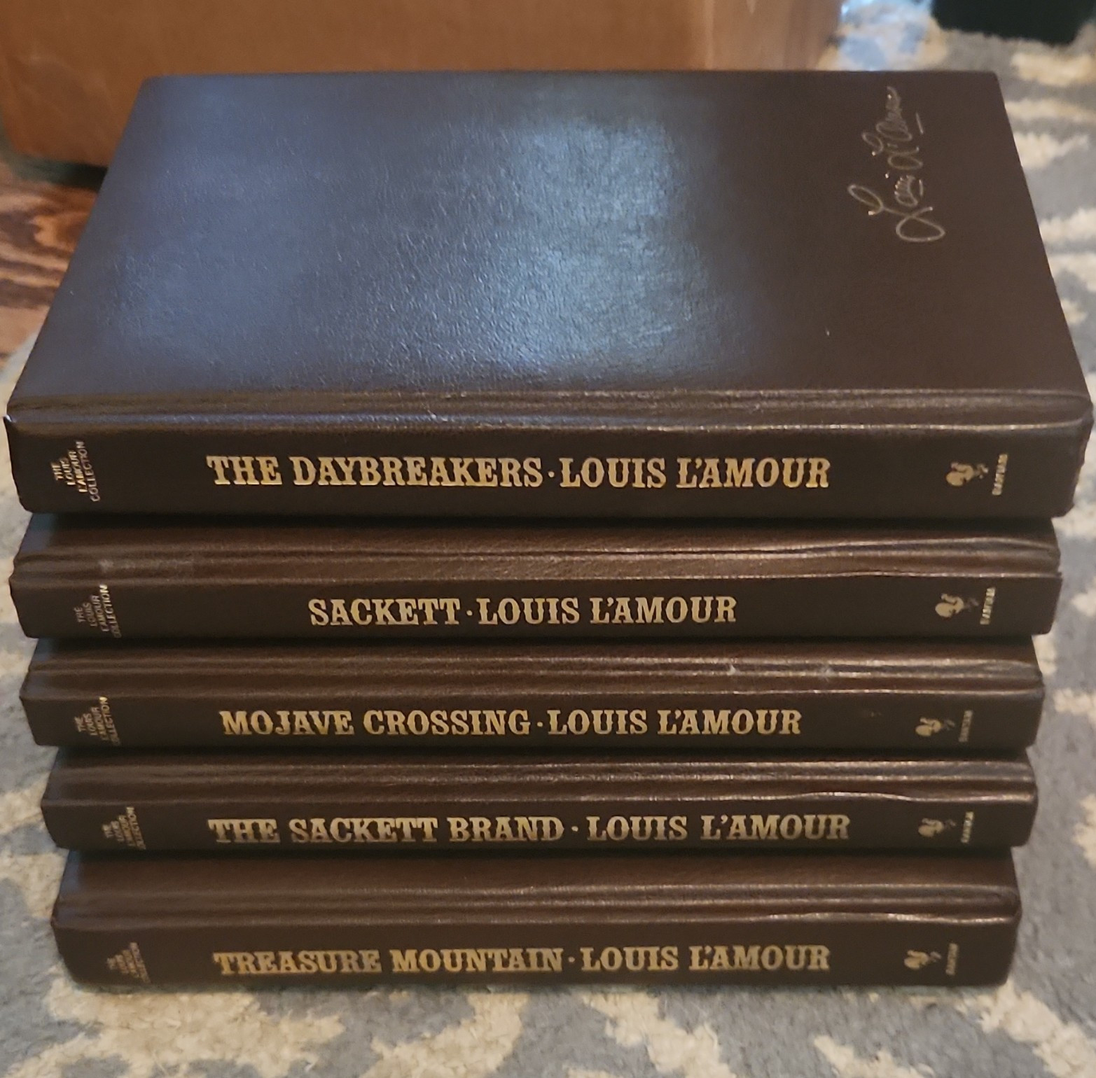 Louis L&rsquo;Amour 5 Titles from the Sackett Leatherette 1981 Series Release