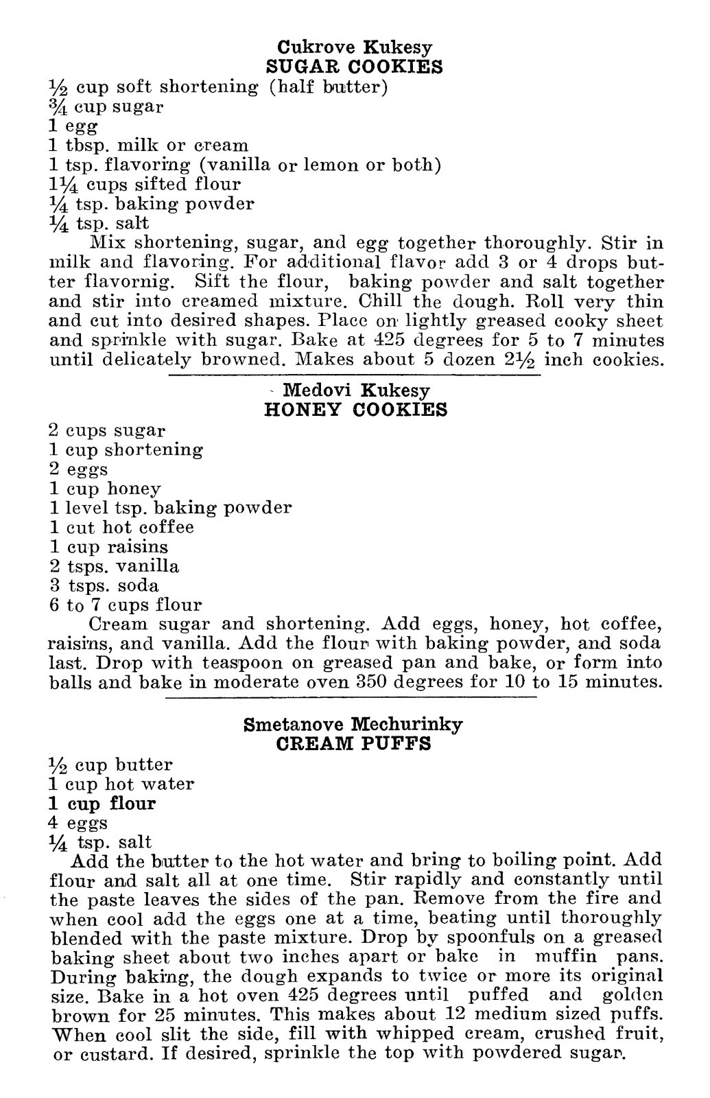 1920 Old Czech Recipes For Today&rsquo;s Kitchens Vintage Cook Book 24 Pages