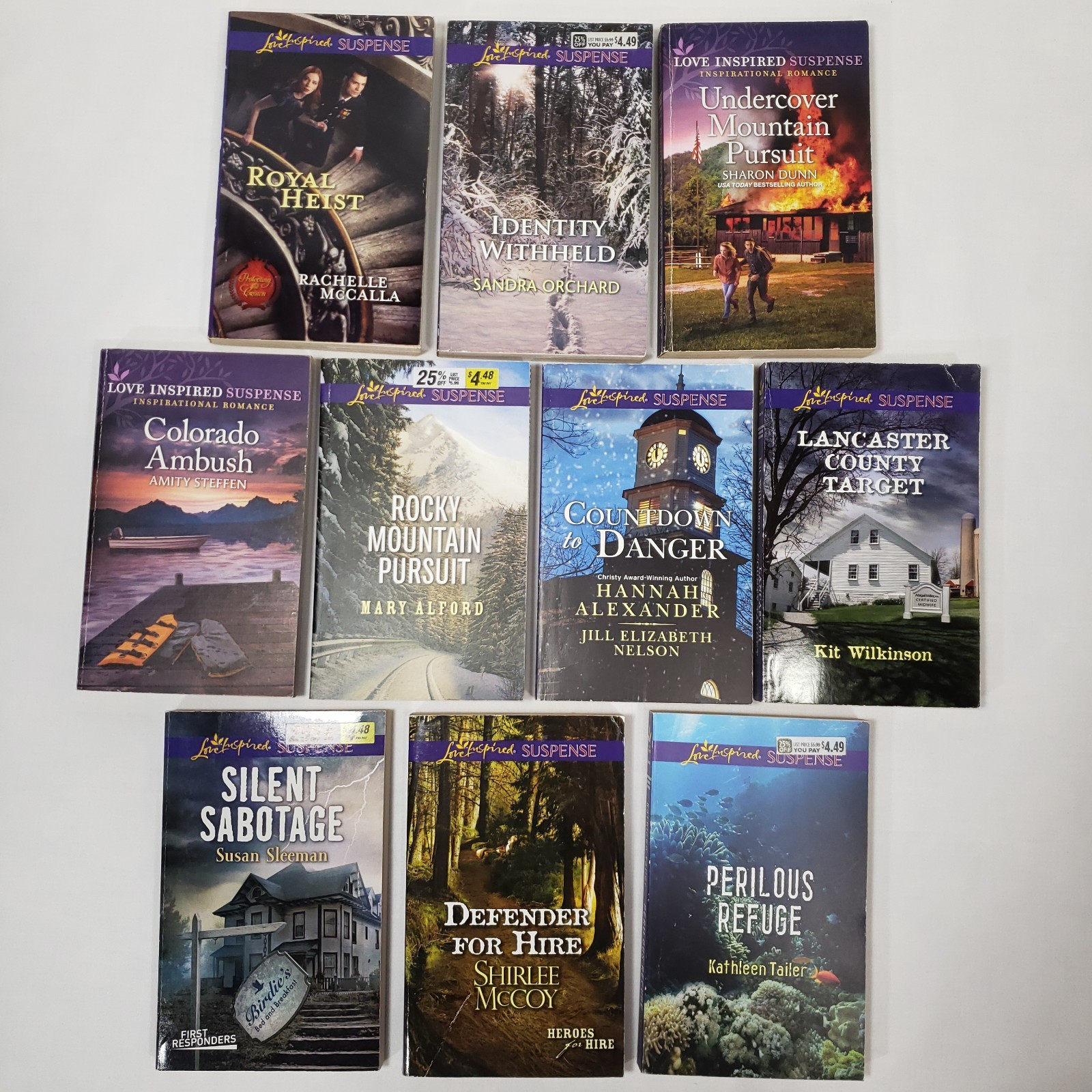 Love Inspired Suspense Lot of 10 Books Christian Inspirational Romance Novels