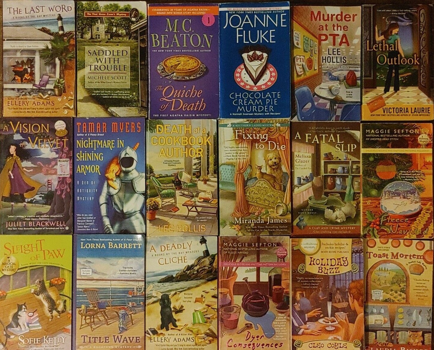 RANDOM MIX Lot of 10 COZY MYSTERY Paperbacks Women Sleuths Unsorted Bundle