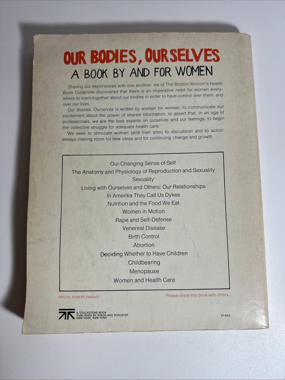 Our Bodies, Ourselves: A Book by and for Women Boston Women&rsquo;s Health Book Collec