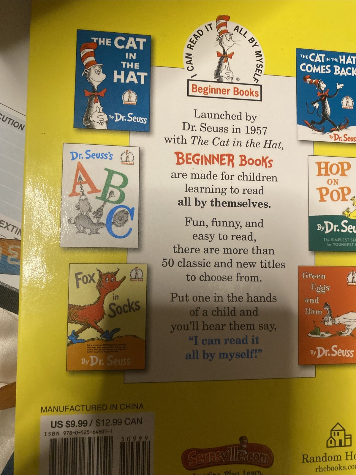 Seuss 123 numbers bright and early beginner hardcover Book Dr. Seuss 6.75&Prime;x9.25&Prime;