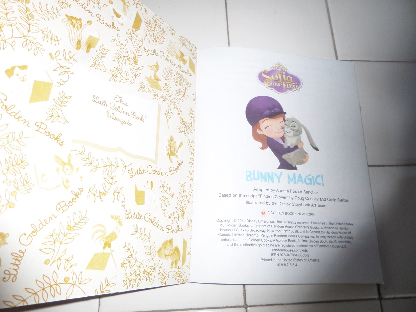 Sofia The First Bunny Magic!, A Little Golden Book,2014(DISNEY)