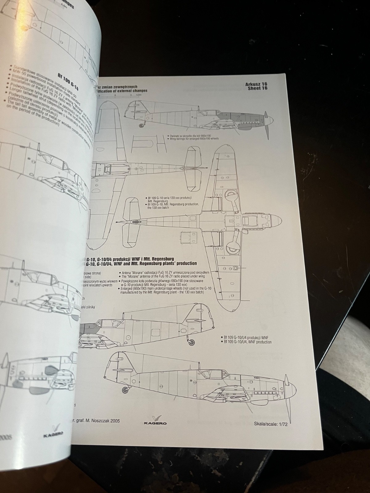 MESSERSCHMITT BF-109 G/K, VOL.1 KAGERO MONOGRAPHS #19 W/DECALS