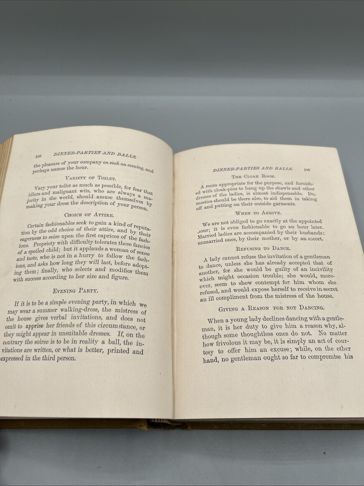 DECORUM 1881&rsquo;s A PRACTICAL TREATISE ON ETIQUETTE AND DRESS of the Best American
