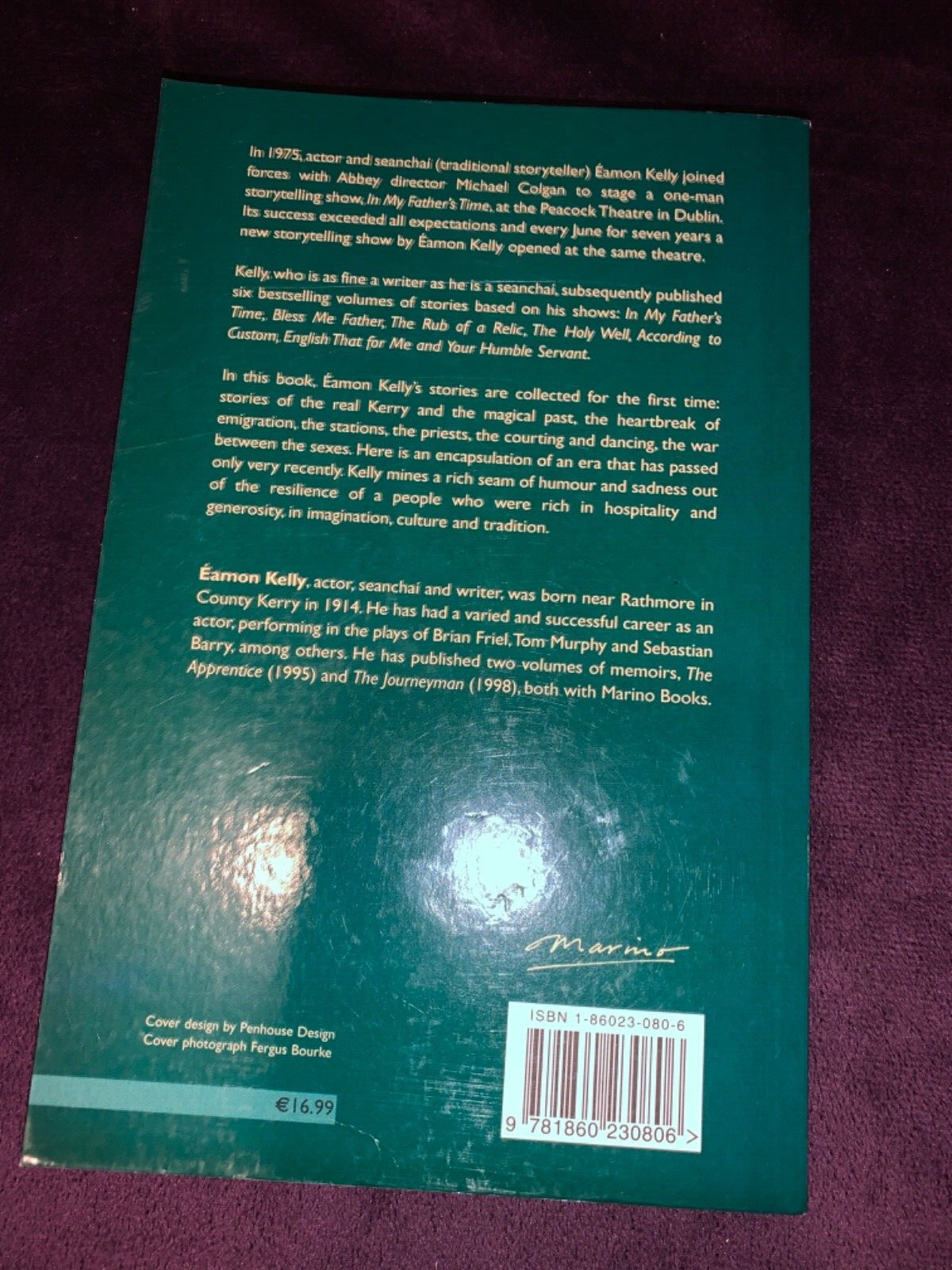 IRELAND&rsquo;S MASTER STORYTELLER Eamon Kelly, 1998 edition paperback book