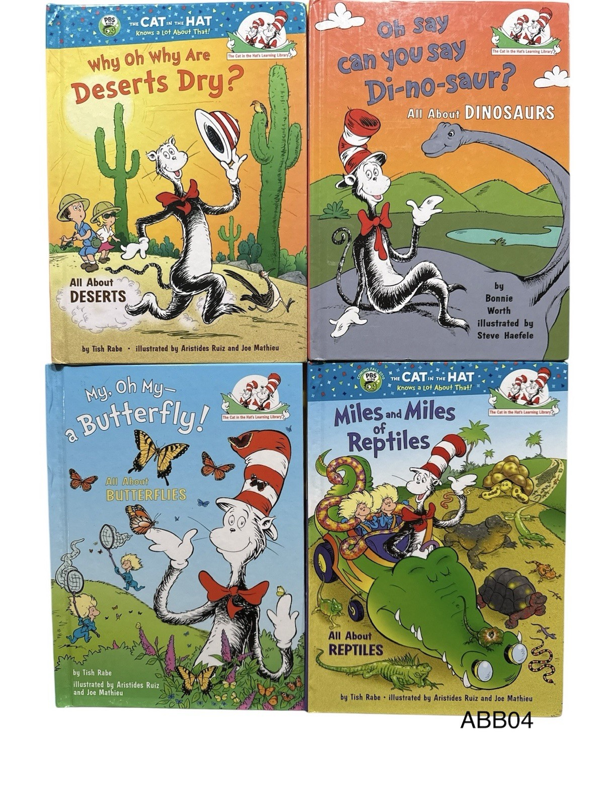 Dr. Seuss Hardcover Collectors Edition Lot 4 Cat In The Hat Learning Library