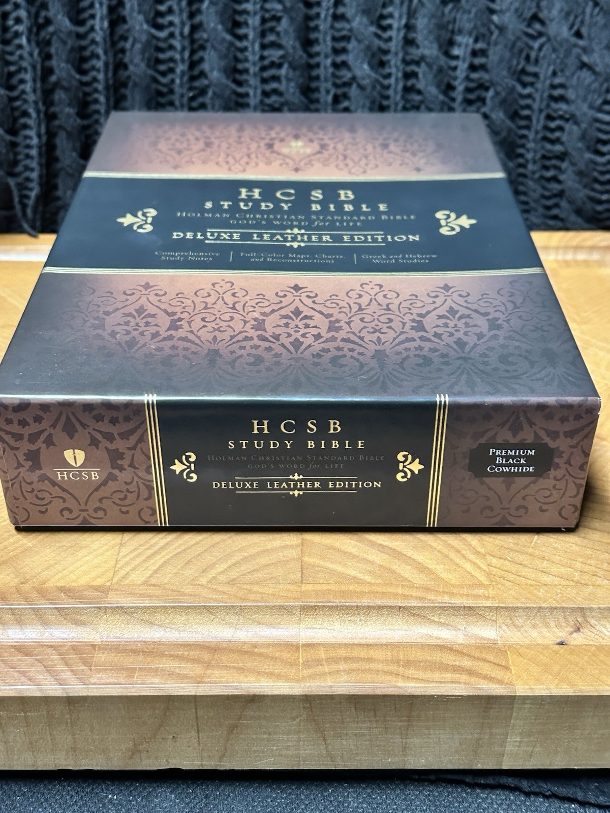 NEW: HCSB Study Bible – Deluxe Leather Edition – Premium Black Cowhide – NIB