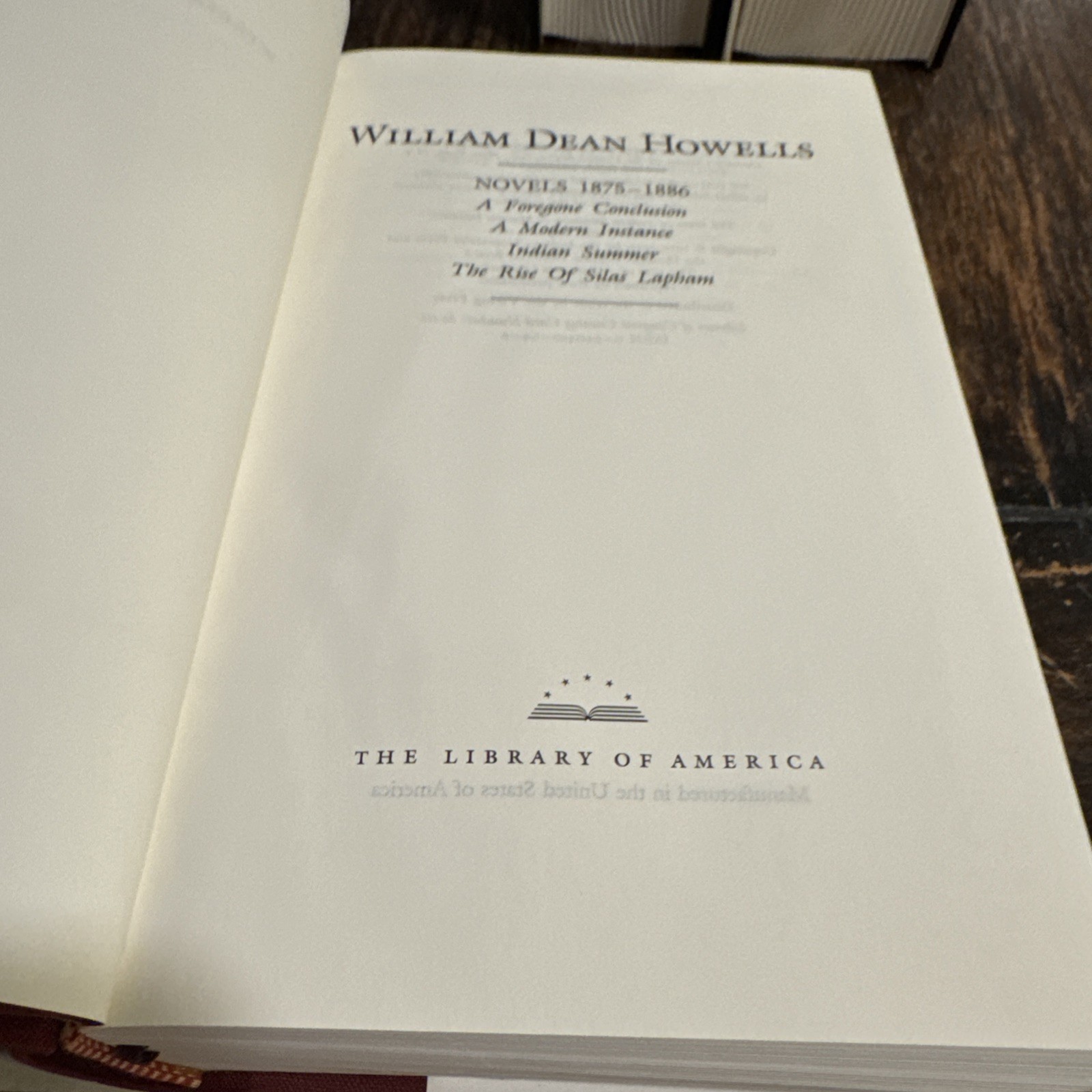 3 The Library of America HOWELLS 1982, WHITMAN 1982, STOWE 1982