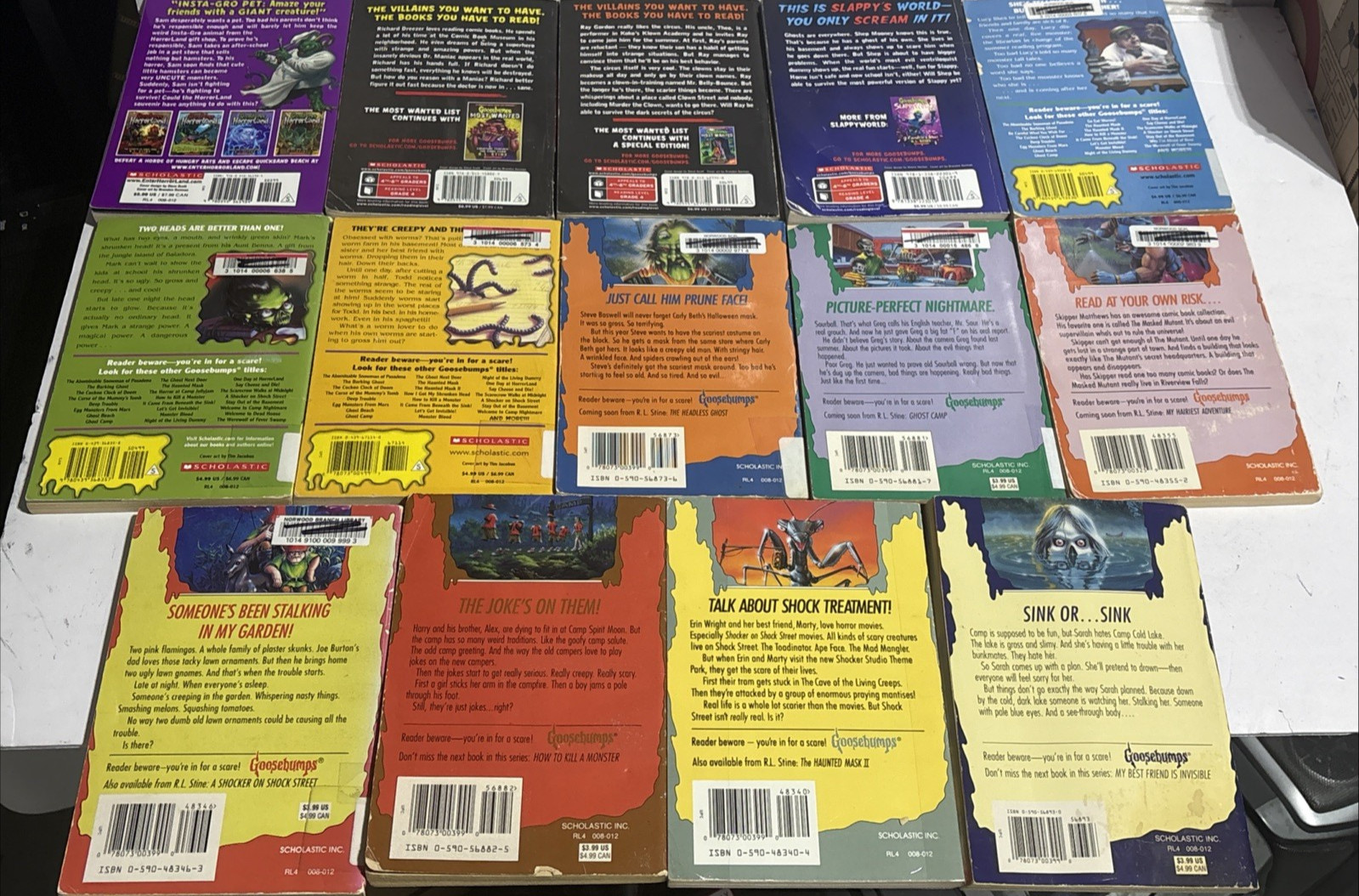 Goosebumps Lot of 31 PB Paperbacks Slappy&rsquo;s World Horrorland Read Description