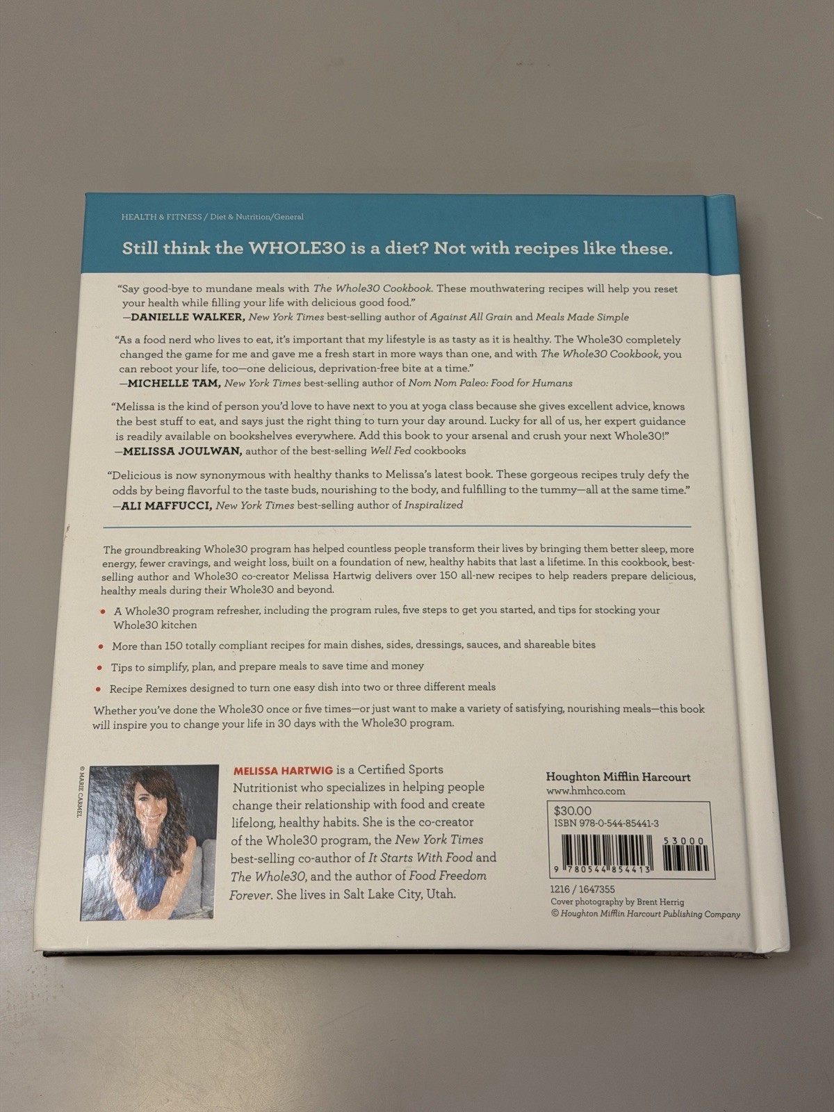 The Whole30 Cookbook by Melissa Hartwig Hardcover, Illustrated, Houghton Mifflin