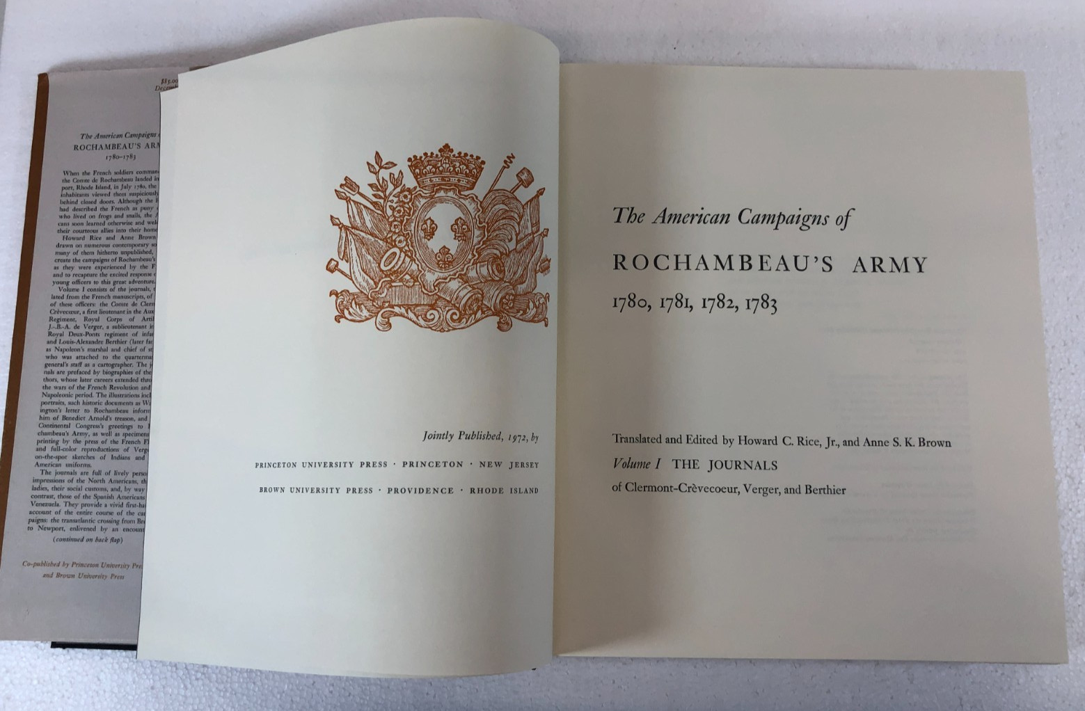 The American Campaigns of Rochambeau&rsquo;s Army 1780-1783, Set of 2, 1972 E-105
