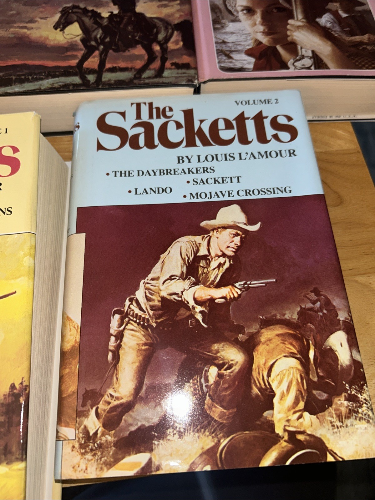 The Sacketts Complete Set Volume 1-5 Hardcovers Lot by Louis L&rsquo;Amour 80s