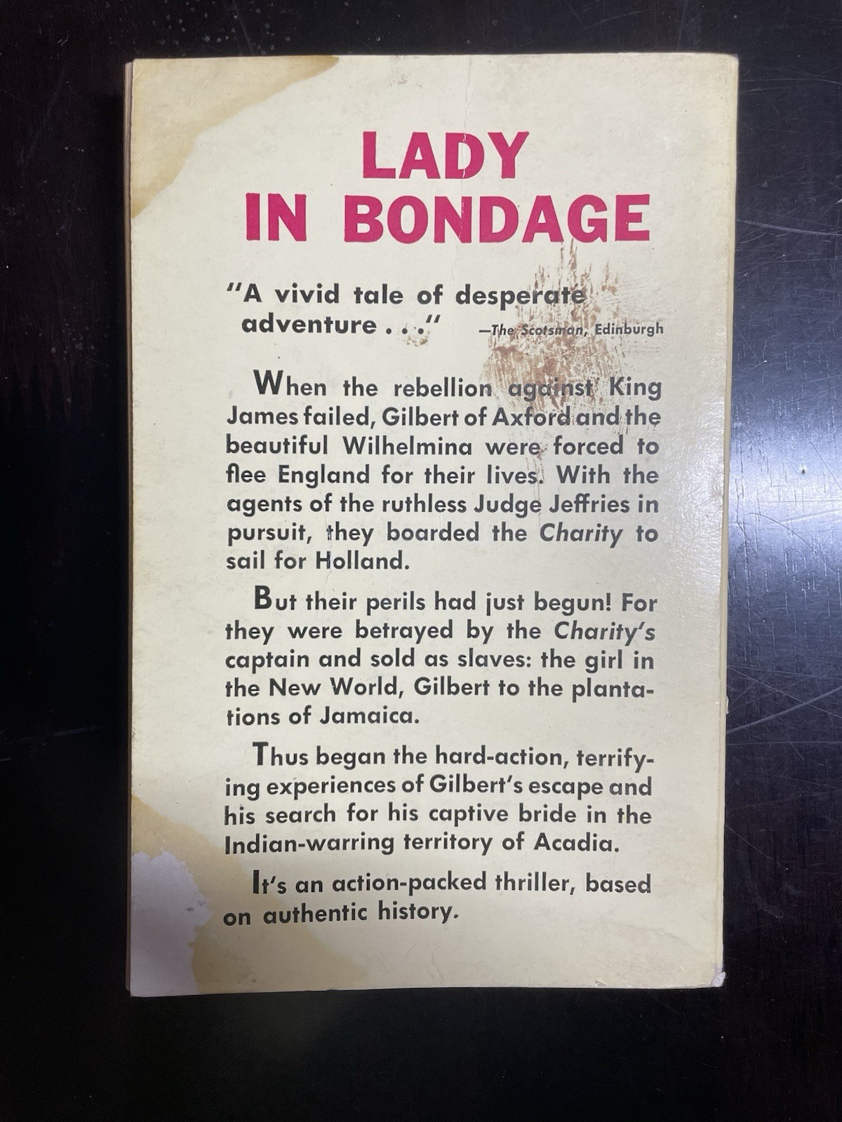 LADY IN BONDAGE – CT Ritchie – adventure – mpb – Ace D-435 – 1959 – Fair/Good