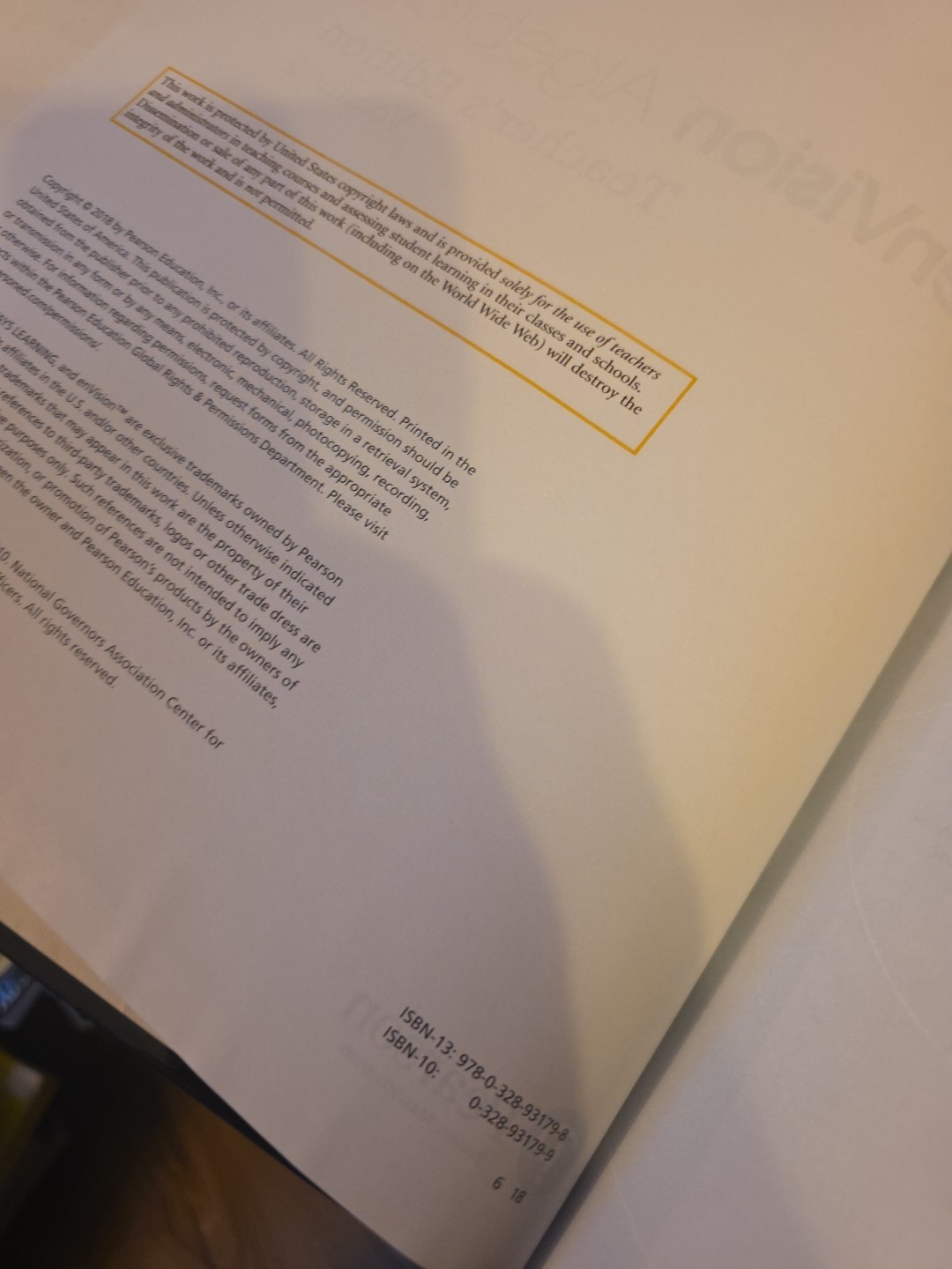 enVision Algebra 1 Teacher&rsquo;s Ed. Volume 1 & 2 2018