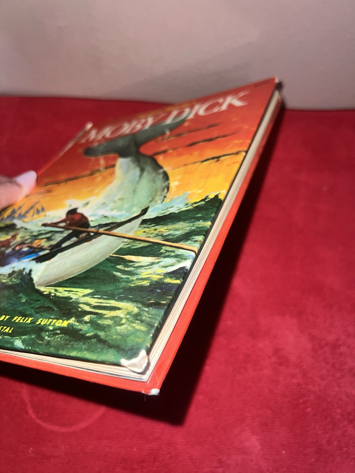 Herman Melville&rsquo;s MOBY DICK 1956 Grosset & Dunlap Hardcover Illustrated🌟Rare
