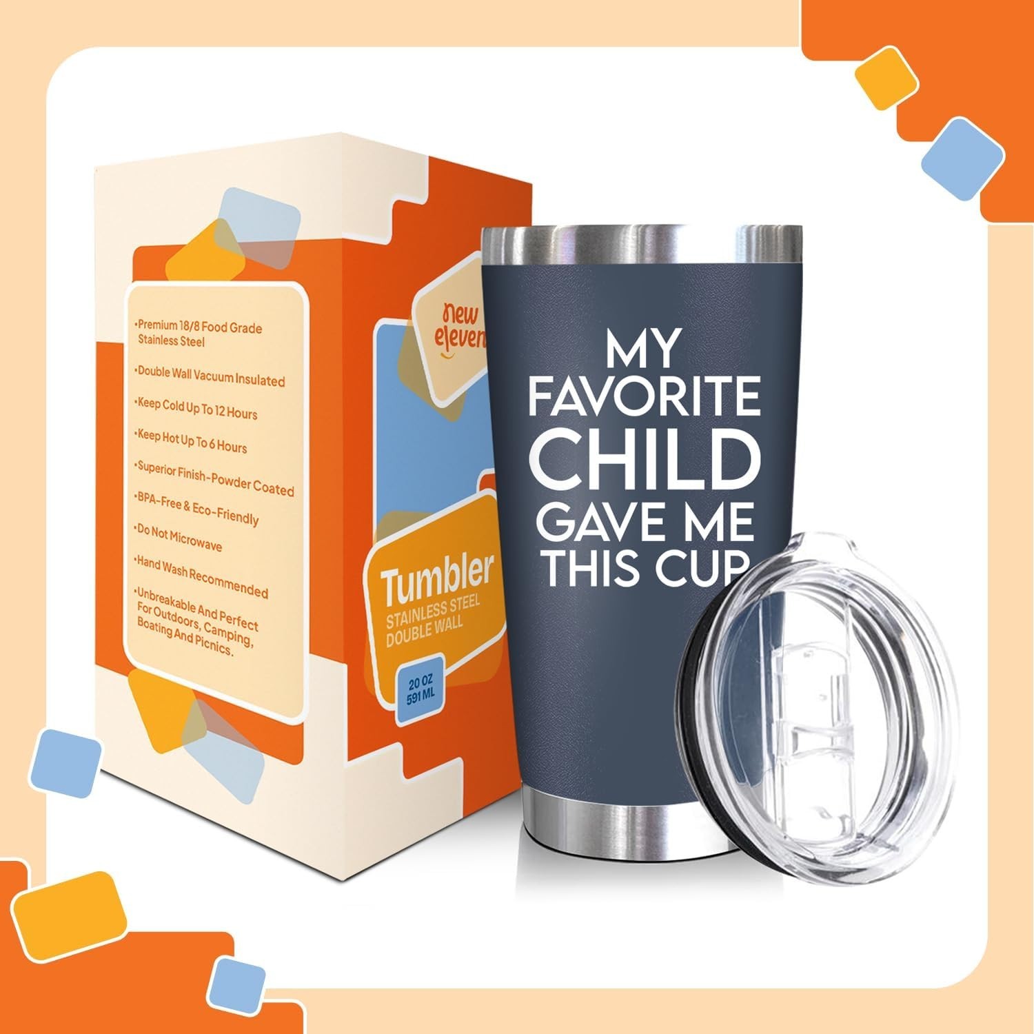 Insulated 20 oz Dad Tumbler – Perfect Gift from Daughter or Son for Father&rsquo;s Day