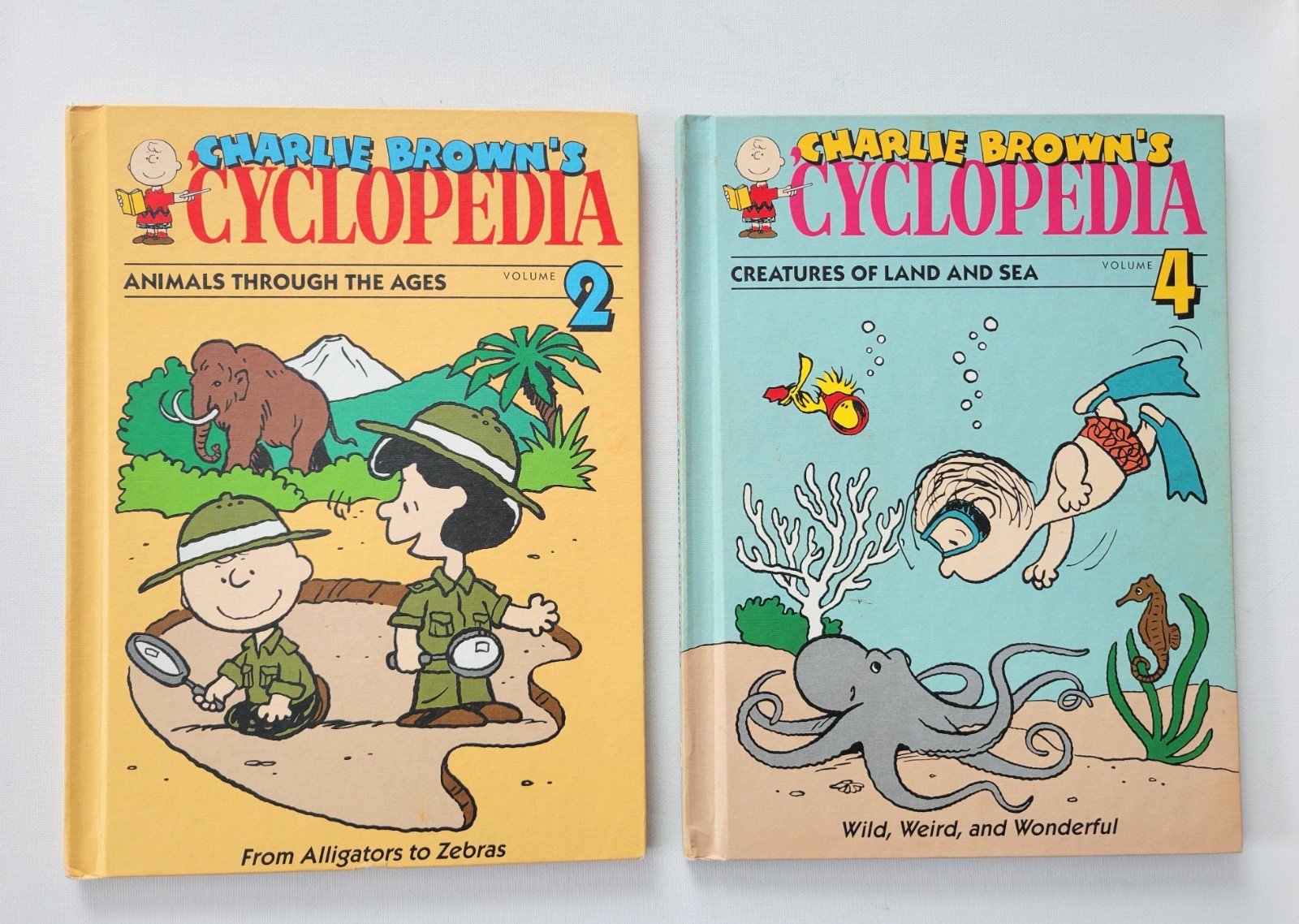 Vintage 1990 Charlie Brown&rsquo;s &lsquo;Cyclopedia HCs Lot of 5: Books 2 4 6 8 9