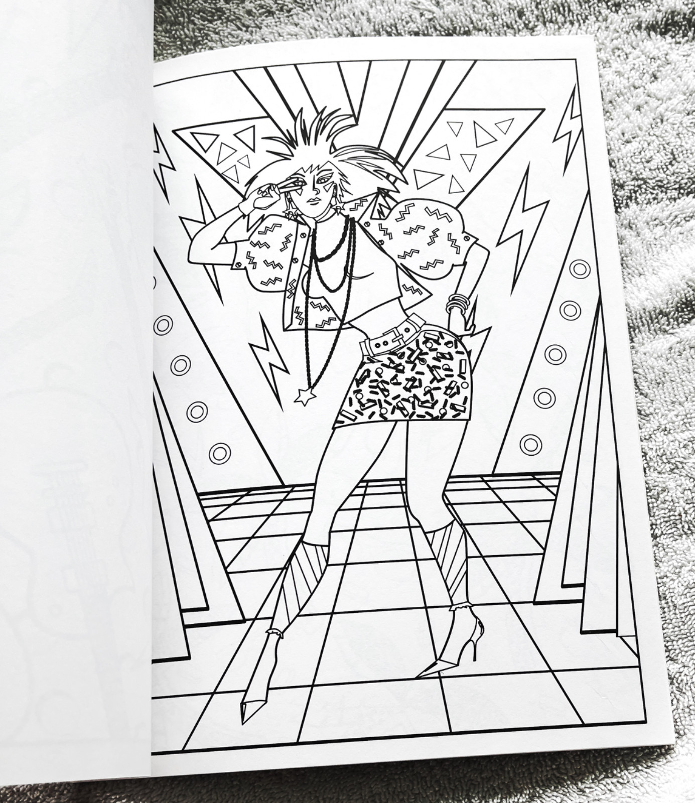 📻 Bendon 16929 Coloring the 80&rsquo;s Advanced Adult Book VG 38 Pix HipHop FreeShip