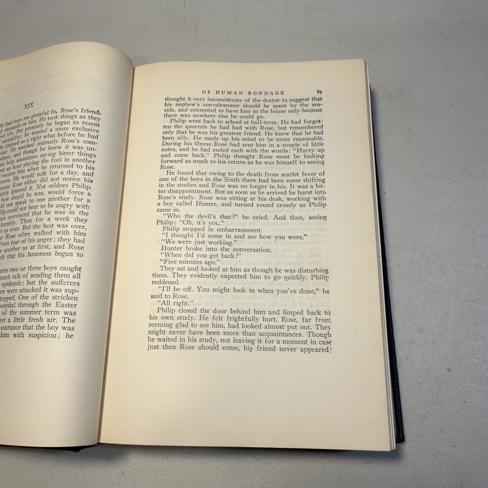 1915 « OF HUMAN BONDAGE » HC book, by W. Somerset Maugham RARE