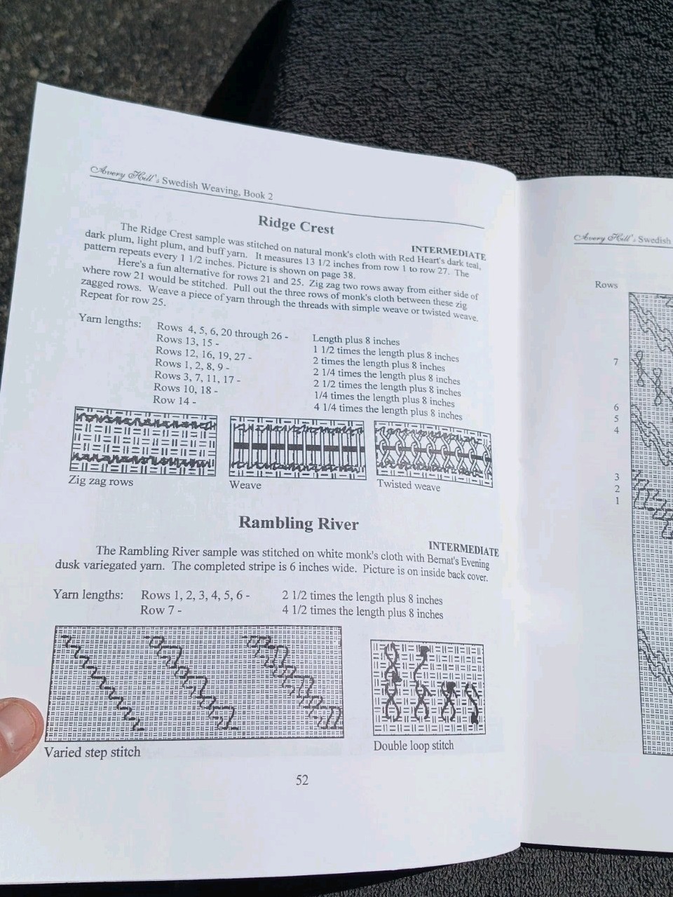 Avery Hill&rsquo;s SWEDISH WEAVING/HUCK EMBROIDERY Designs Book II READ DESCRIP