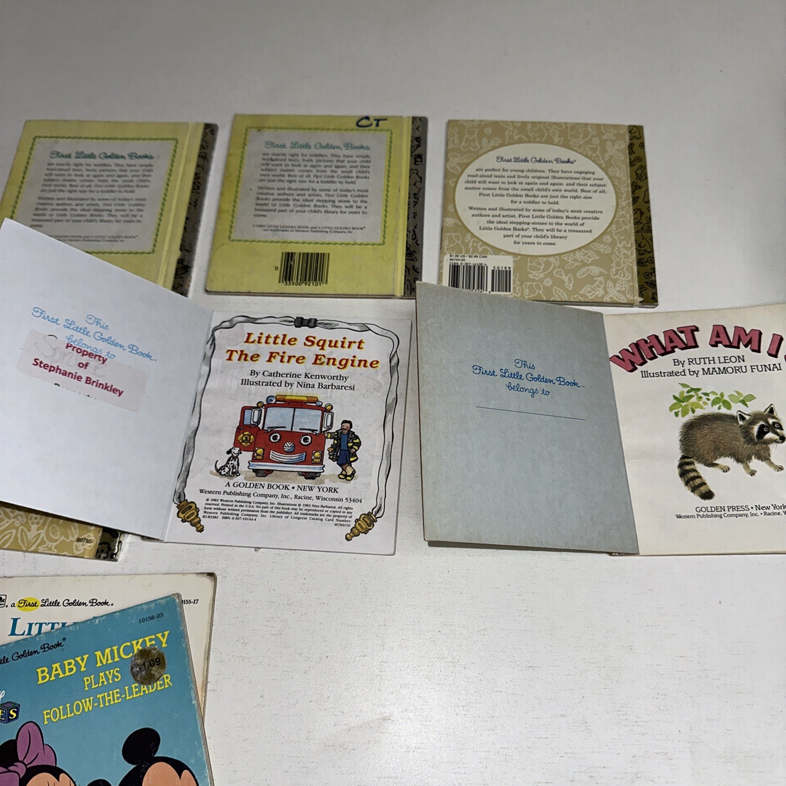 Vintage 1980s & 90’s A First Little Golden Books Mini HC Toddlers Lot Of 8