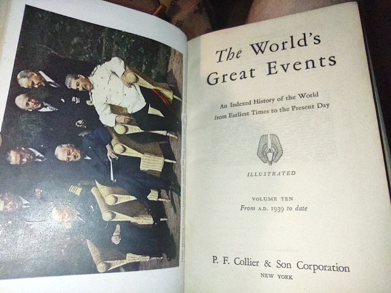 Complete Set Collier, The World&rsquo;s Great Events, 10 Volumes HC VGC, 1945