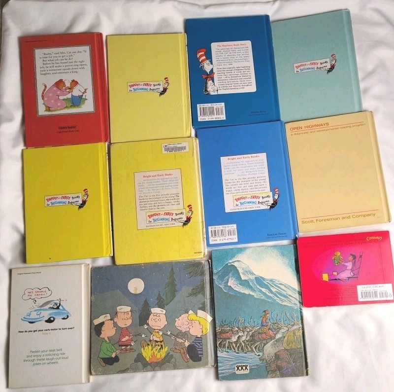 Vintage Dr Seuss Peanuts Berenstain Bears Hardcover Children&rsquo;s Book Lot Of 12