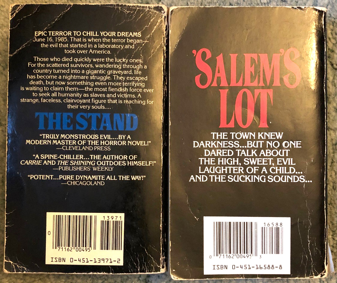 Stephen King books, Salem&rsquo;s Lot & The Stand, Signet paperbacks