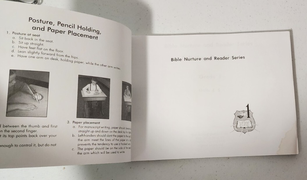 ROD & STAFF Bible Nurture & Reader 1st GRADE Printing Practice Units 4, 5 pb