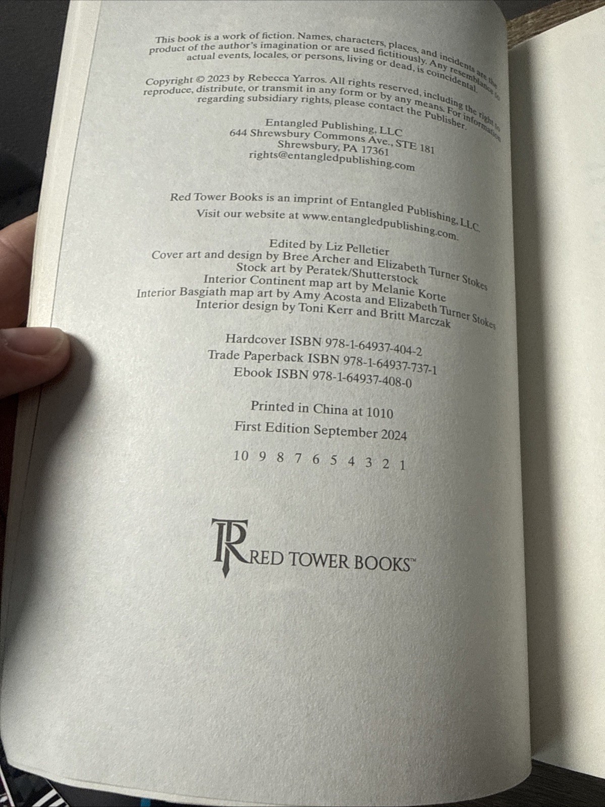 Fourth Wing Special Limited 1st Edition Paperback- Sprayed Edge