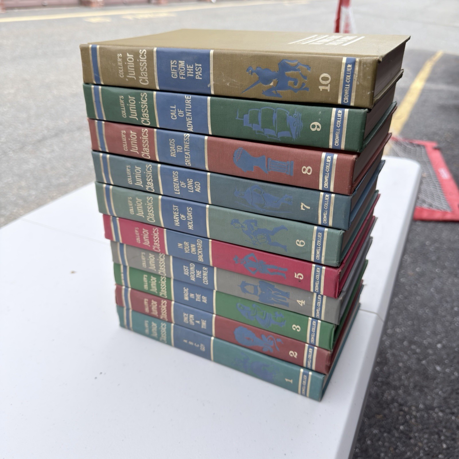 COMPLETE 10 VOLUME SET Collier&rsquo;s Junior Classics Young Folks Shelf of Books 1962