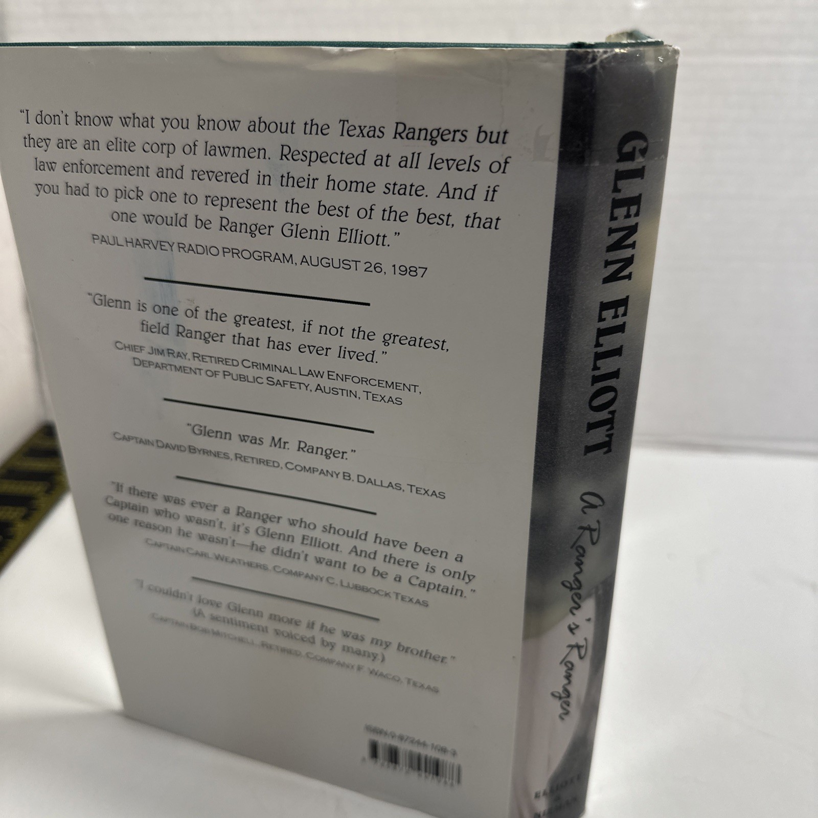 Glenn Elliott: A Ranger&rsquo;s Ranger by Glenn Elliott Hardcover Dust Jacket Signed