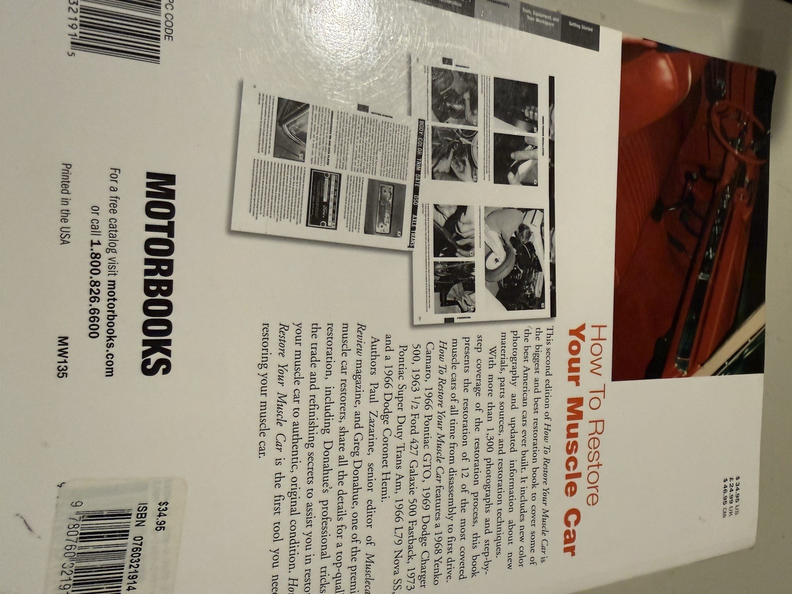 2005 Motorbooks Workshop How to Restore Your Muscle Car New Edition MW135 MN333