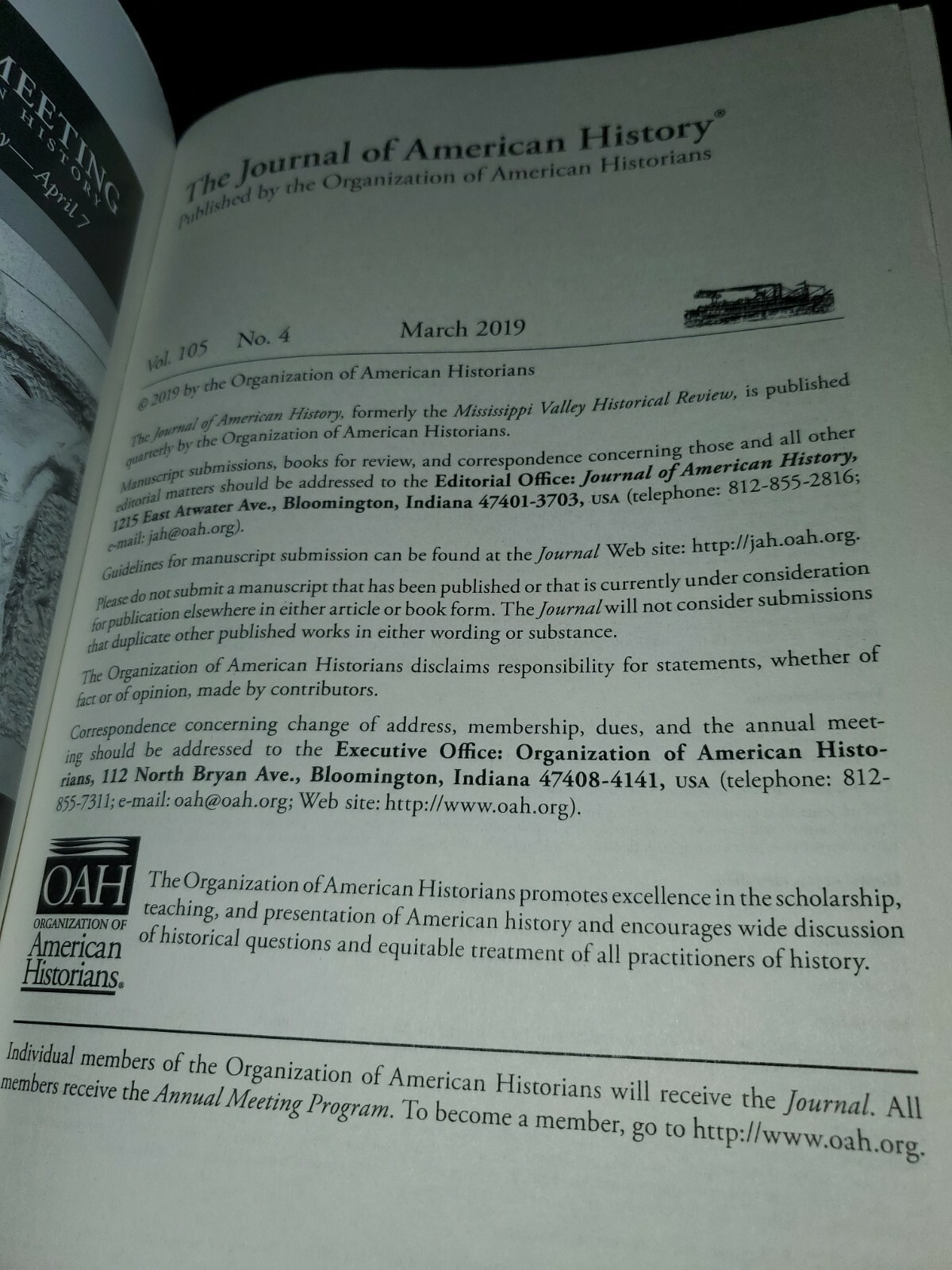 The Journal of American History Vol. 105 No. 4 March 2019 [paperback] #39