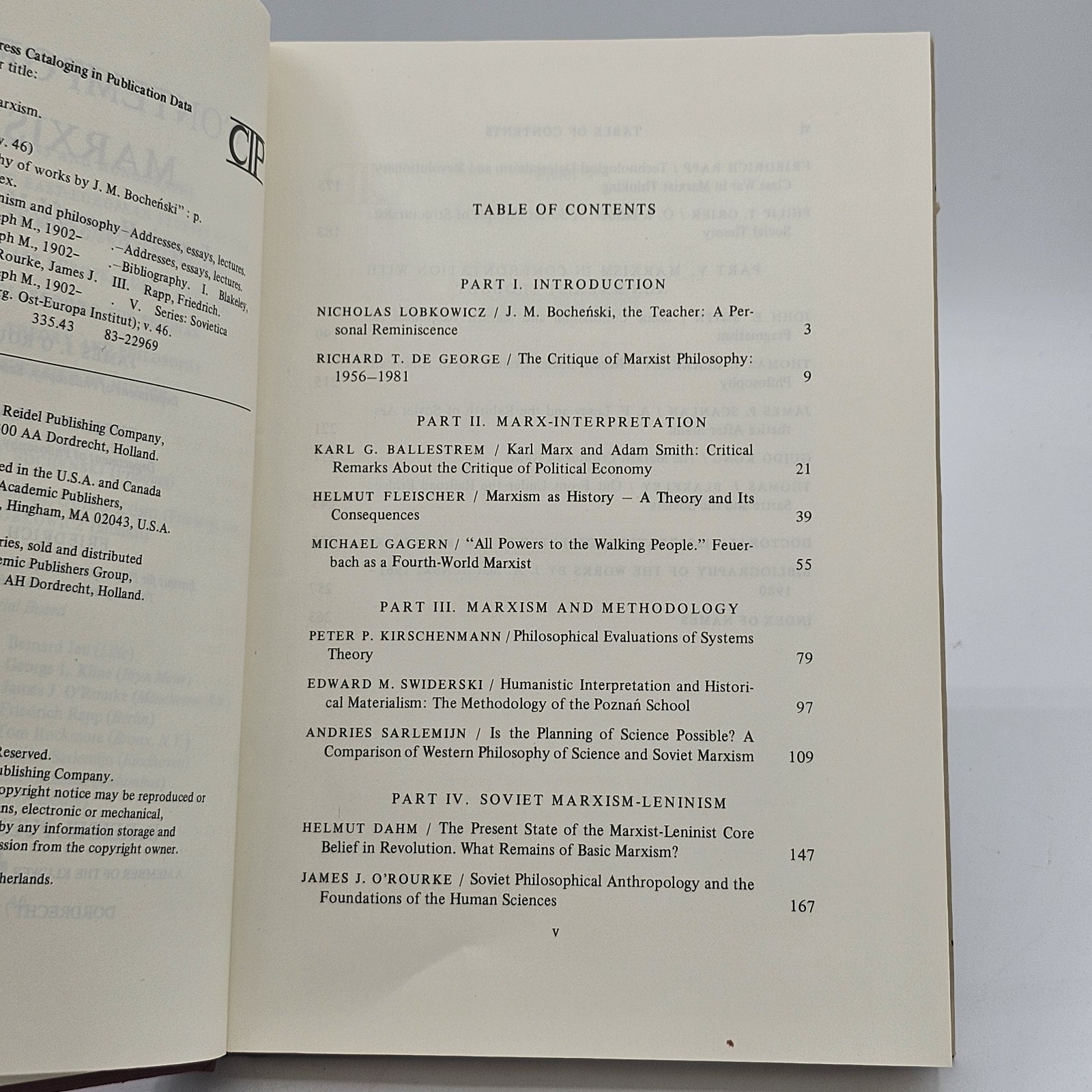Contemporary Marxism Sovietica Vol 46 1984 HC Essays Bochenski