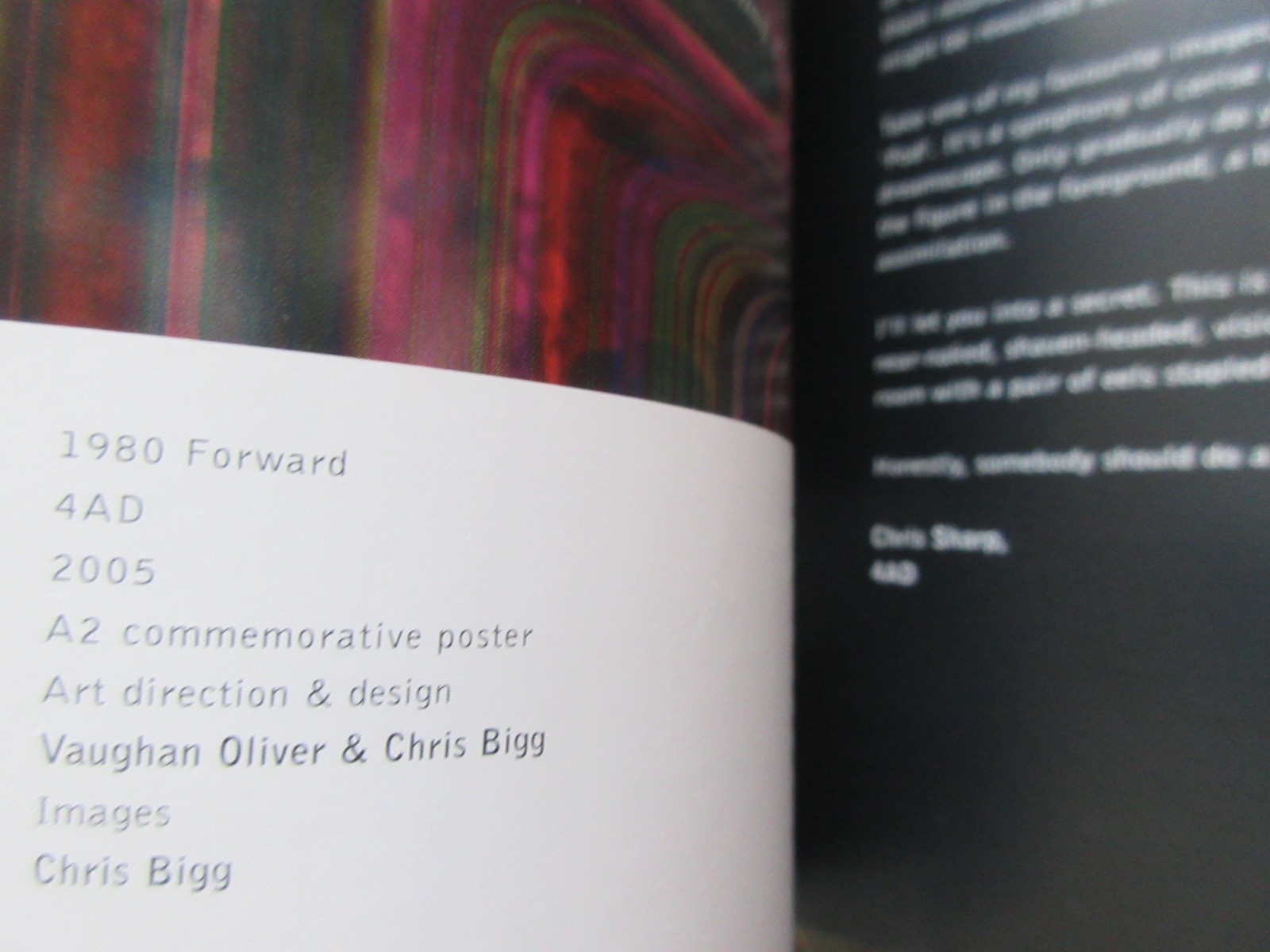 Vaughan Oliver and v23 Poster Designs UK Book 4AD Envelope Lush Pixies Red House