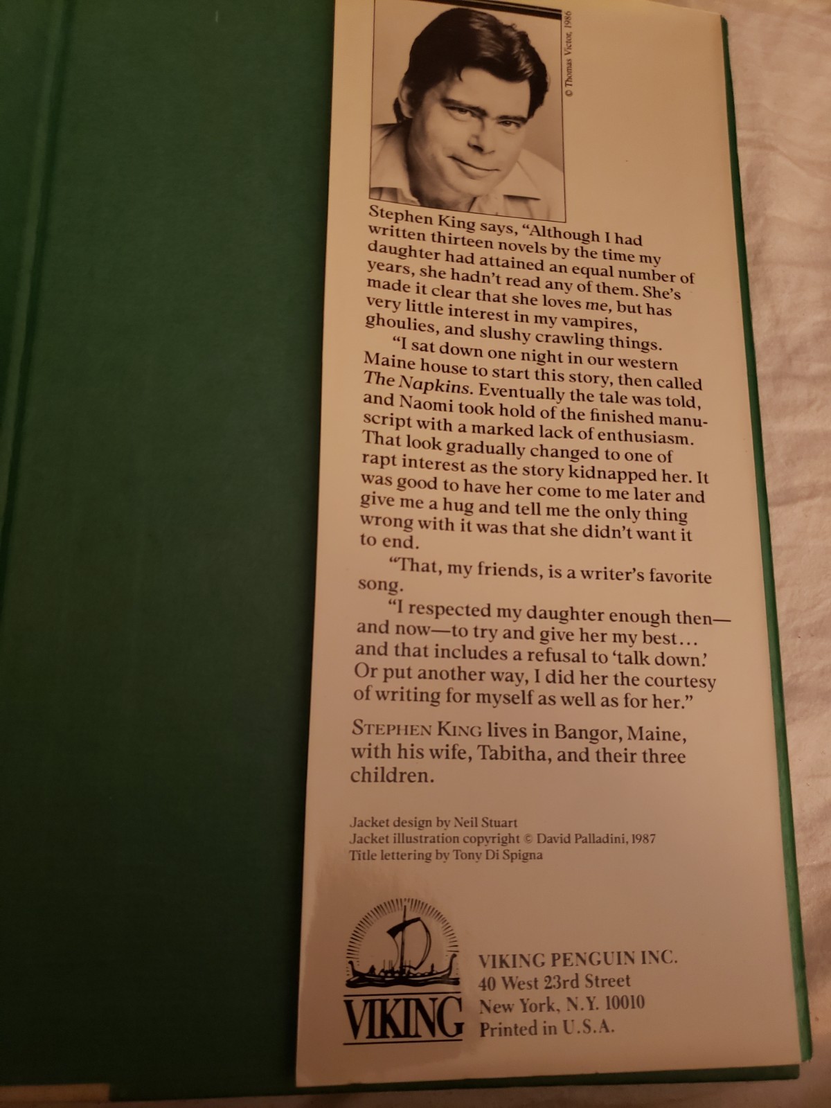 THE EYES OF THE DRAGON By STEPHEN KING TRUE 1ST EDITION DJ G+ 1987