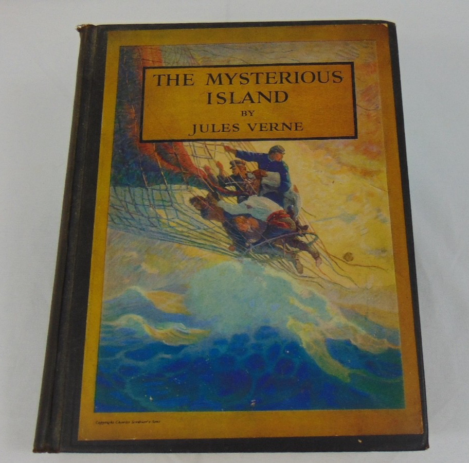 The Mysterious Island Jules Verne Book, Scribner&rsquo;s, 1918 / 30 Hard cover Book