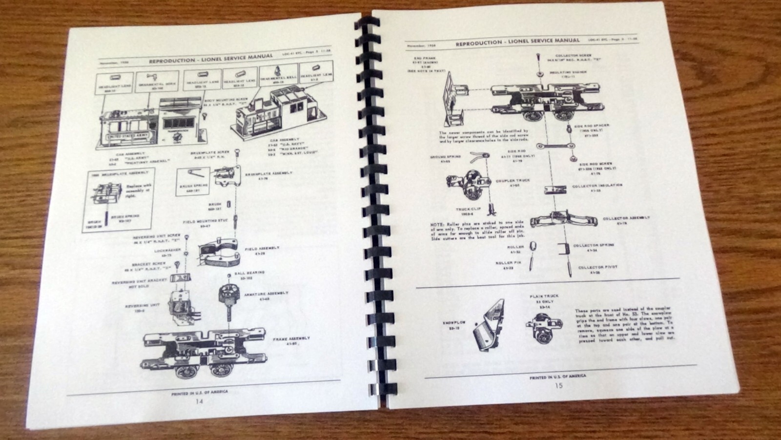 Lionel – Reproduction Factory Service Manuals Bundle of All Four Manuals