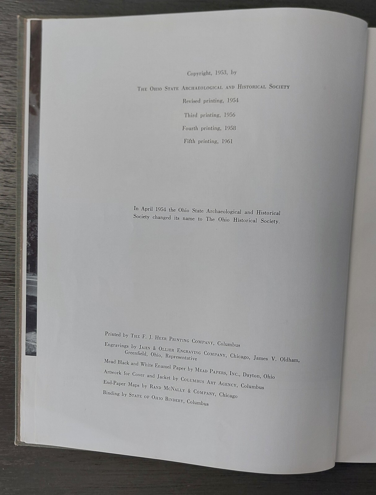 Vintage 1961 « A History of Ohio » Roseboom/Weisenburger Hardcover