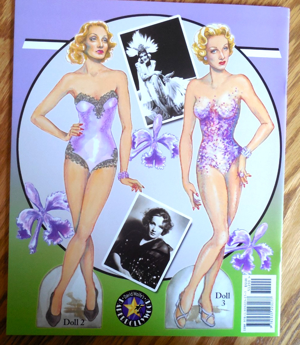 NEW 2009 Paper Studio Press David Wolfe « Marlene Dietrich » Paper Dolls Book