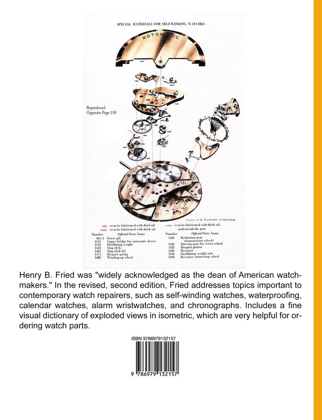 Henry B. Fried The Watch Repairer&rsquo;s Manual: Second Edition (Paperback)