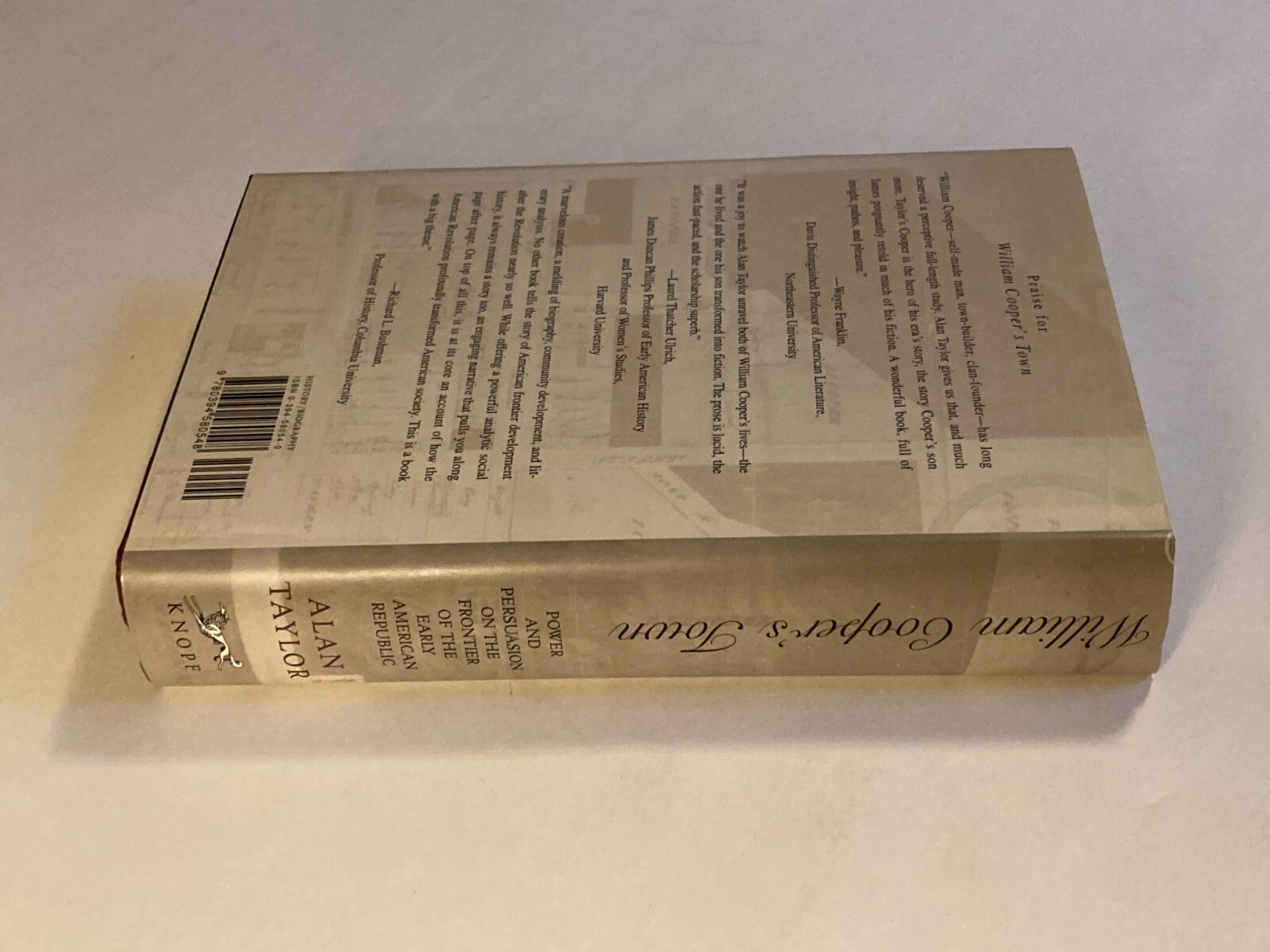 William Cooper&rsquo;s Town by Taylor; 1st Edition Stated, 20+ Illustrations, VG / VG+