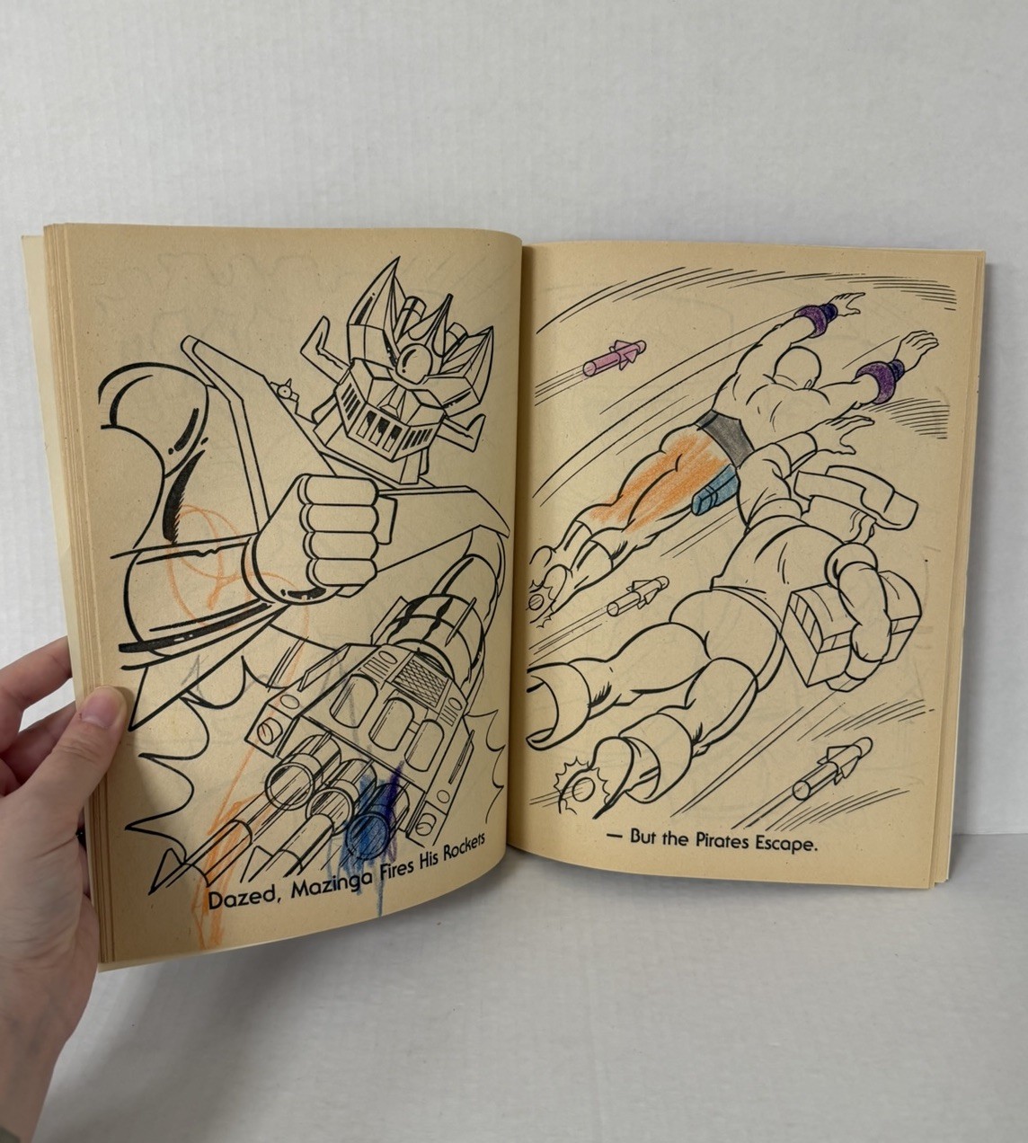 Vtg 1978 Shogun Warriors Great Mazinga Coloring Book Whitman GUC See Pics
