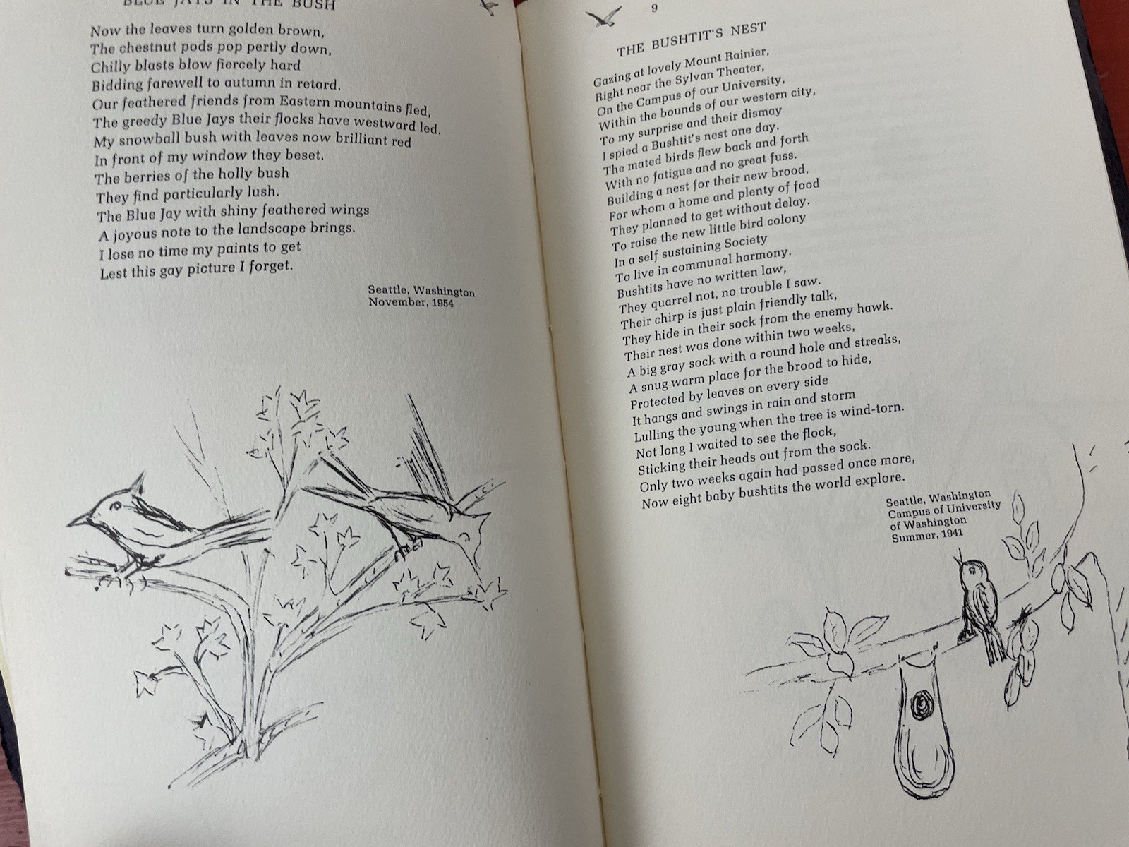 Past & Present, Here & There by Otillie G. Boetzkes PB VTG Poetry Nature 1966