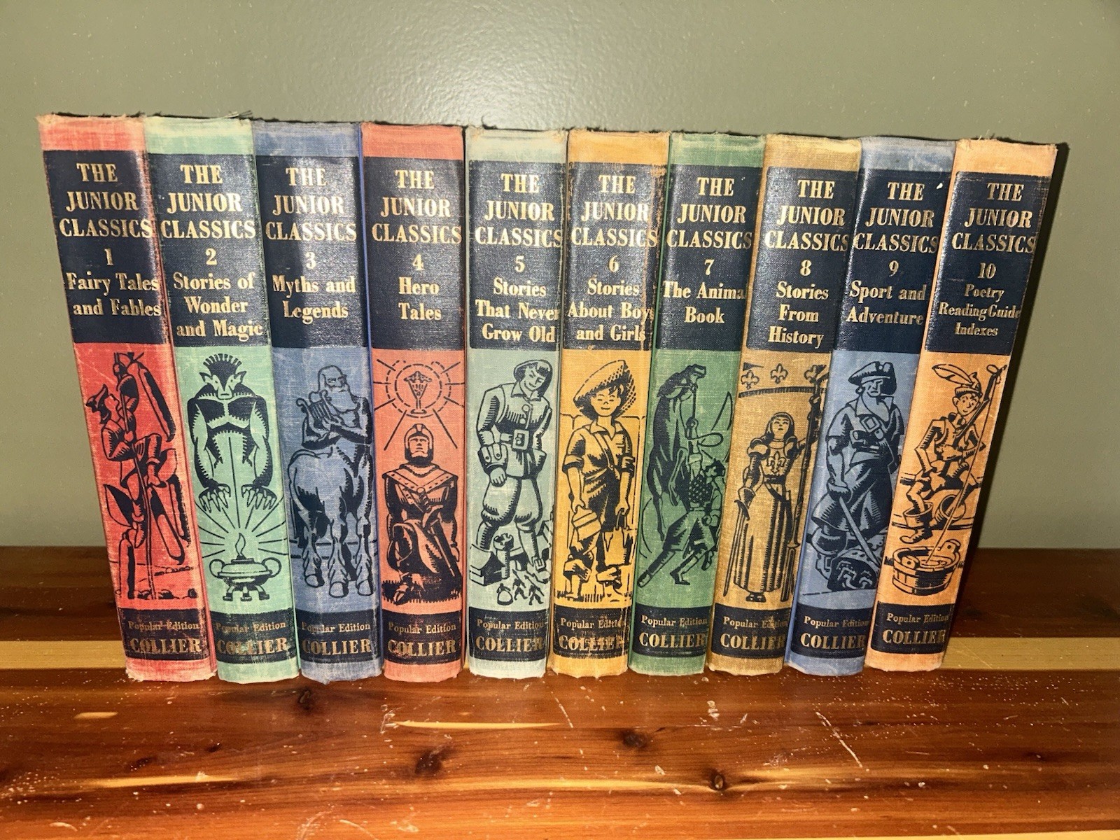 Collier&rsquo;s Junior Classics The Young Folks Shelf of Books 1961 Full 10-volume Set