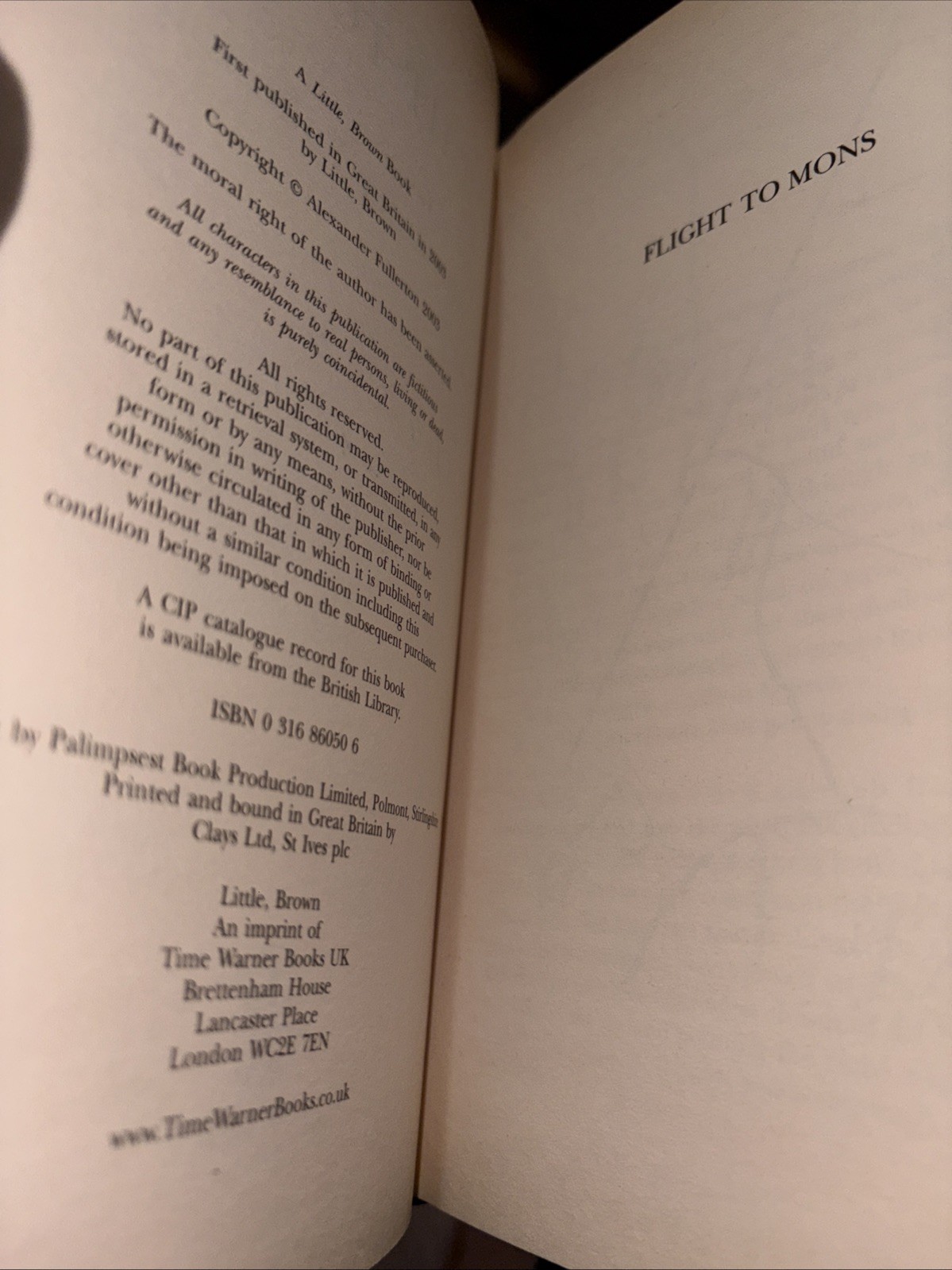 Flight to Mons by Alexander Fullerton (2003, Hardcover) Signed HC DJ