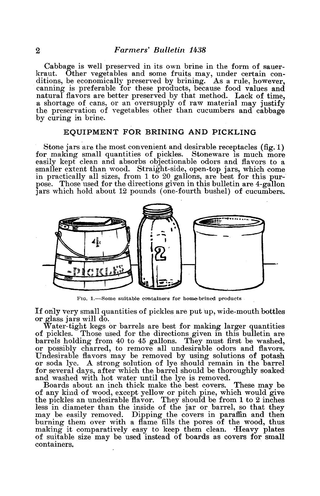 1924 Making Fermented Pickles USDA Farmers&rsquo; Bulletin No. 1438 Cook Book 18 Pages